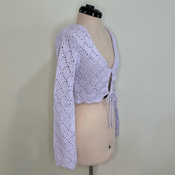 Francesca’s Belle keyhole crochet cardigan - Picture 2 of 16